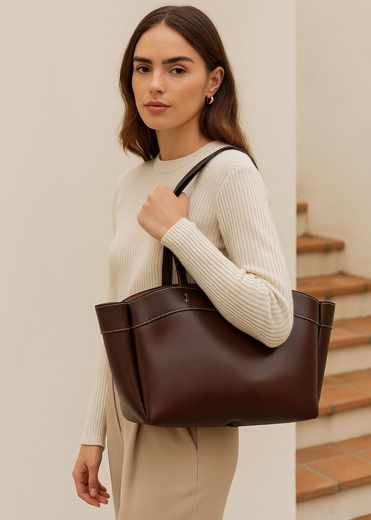 Emma Spacious Leather Bag