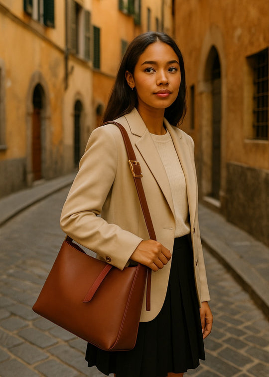 Julia leather bag + 1 free pouch