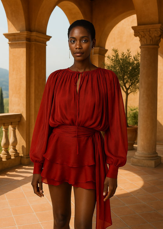 Short pleated dress